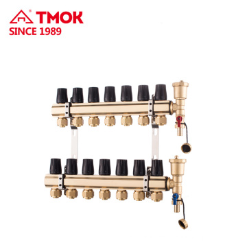 Brass material Manifolds for Underground heating system use in cold weather Manual or Automatic switch